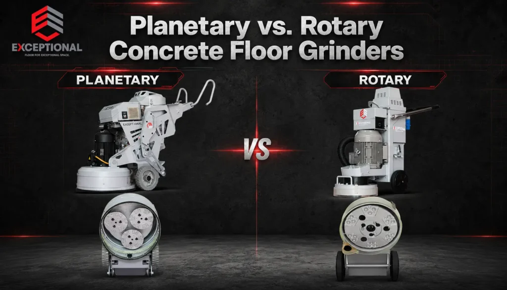 Planetary vs. Rotary Concrete Floor Grinders