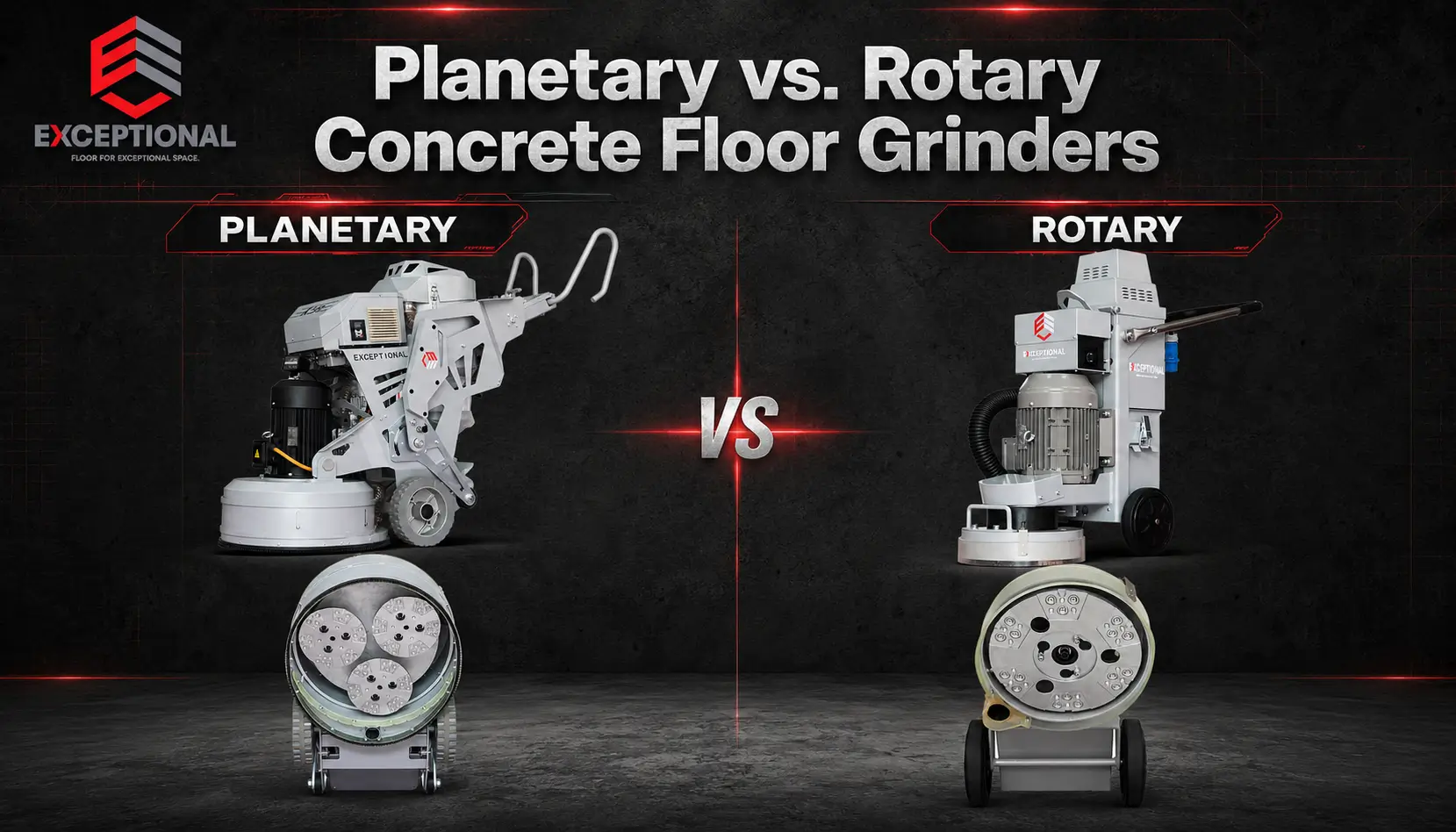 Planetary vs. Rotary Concrete Floor Grinders