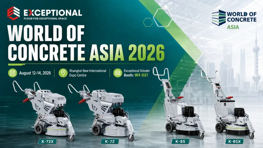 Exceptional Grinder to Exhibit at World of Concrete Asia 2026, Booth W4-D21