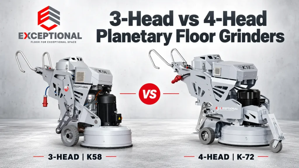 3-Head vs 4-Head Planetary Floor Grinders