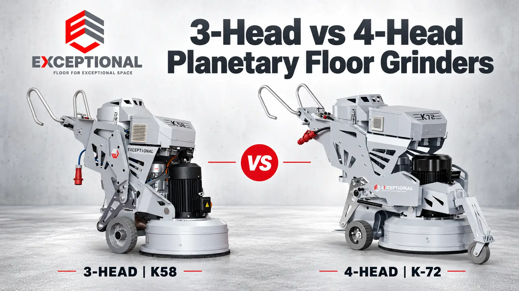 3-Head vs 4-Head Planetary Floor Grinders
