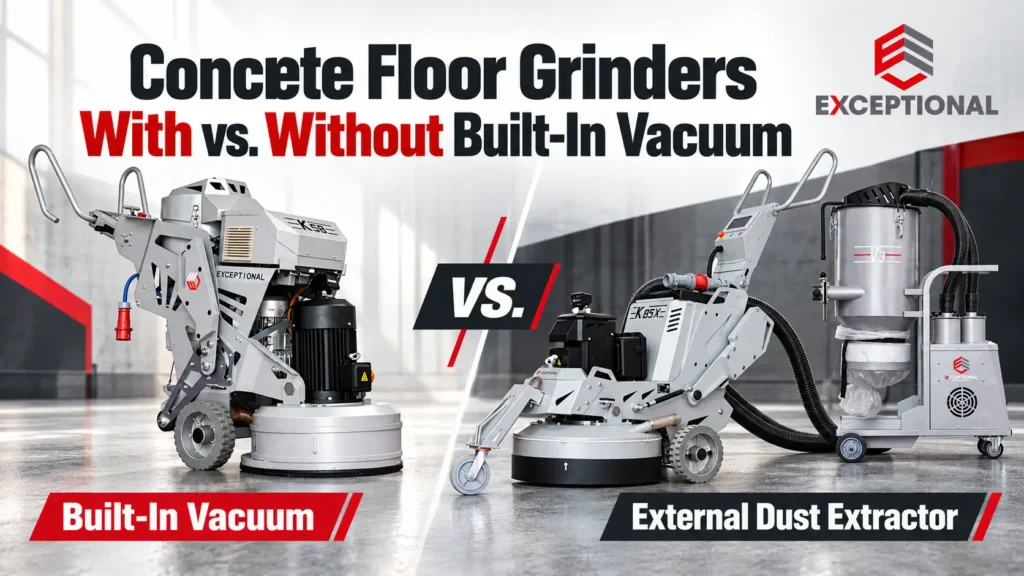 Concrete Floor Grinders With vs. Without Built-In Vacuum