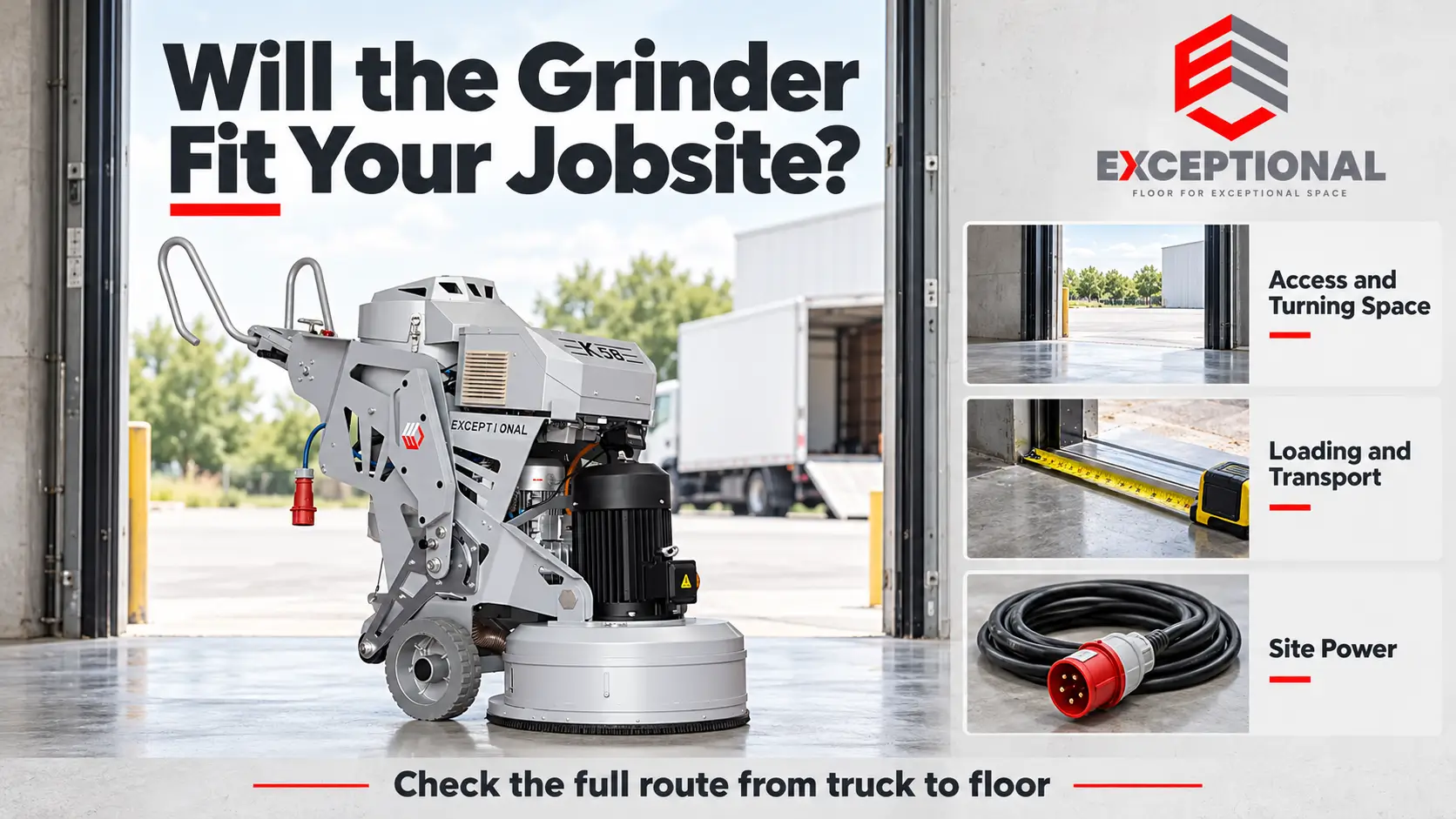 exceptional grinder jobsite access power checks